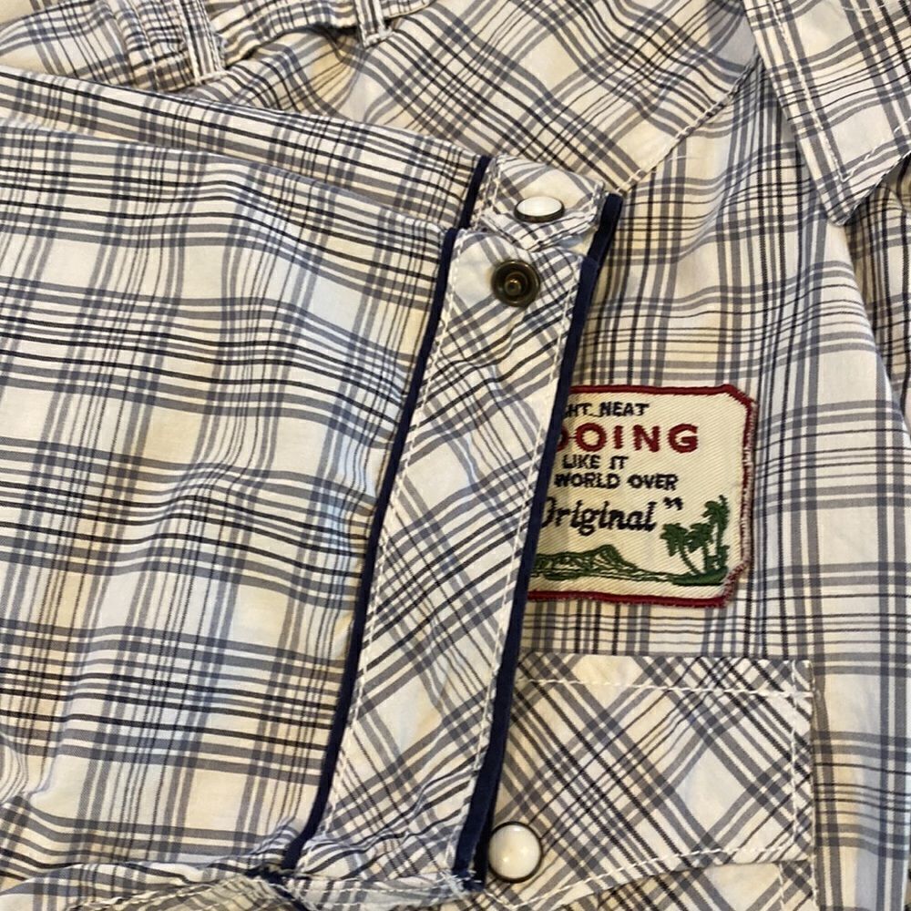 American Rag Snap Button Men’s Button Down Shirt Size Large - Picture 12 of 12